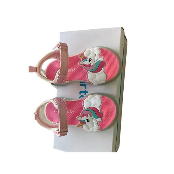 Sandals Pink Unicorn Light-Up Soles By Carter's Toddler Girls 7 - Picture 6 of 7